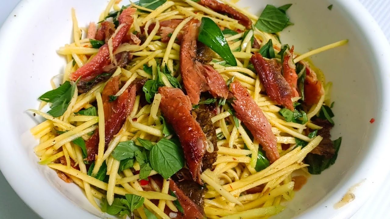 gỏi xoài khô cá lóc gỏi xoài khô cá lóc